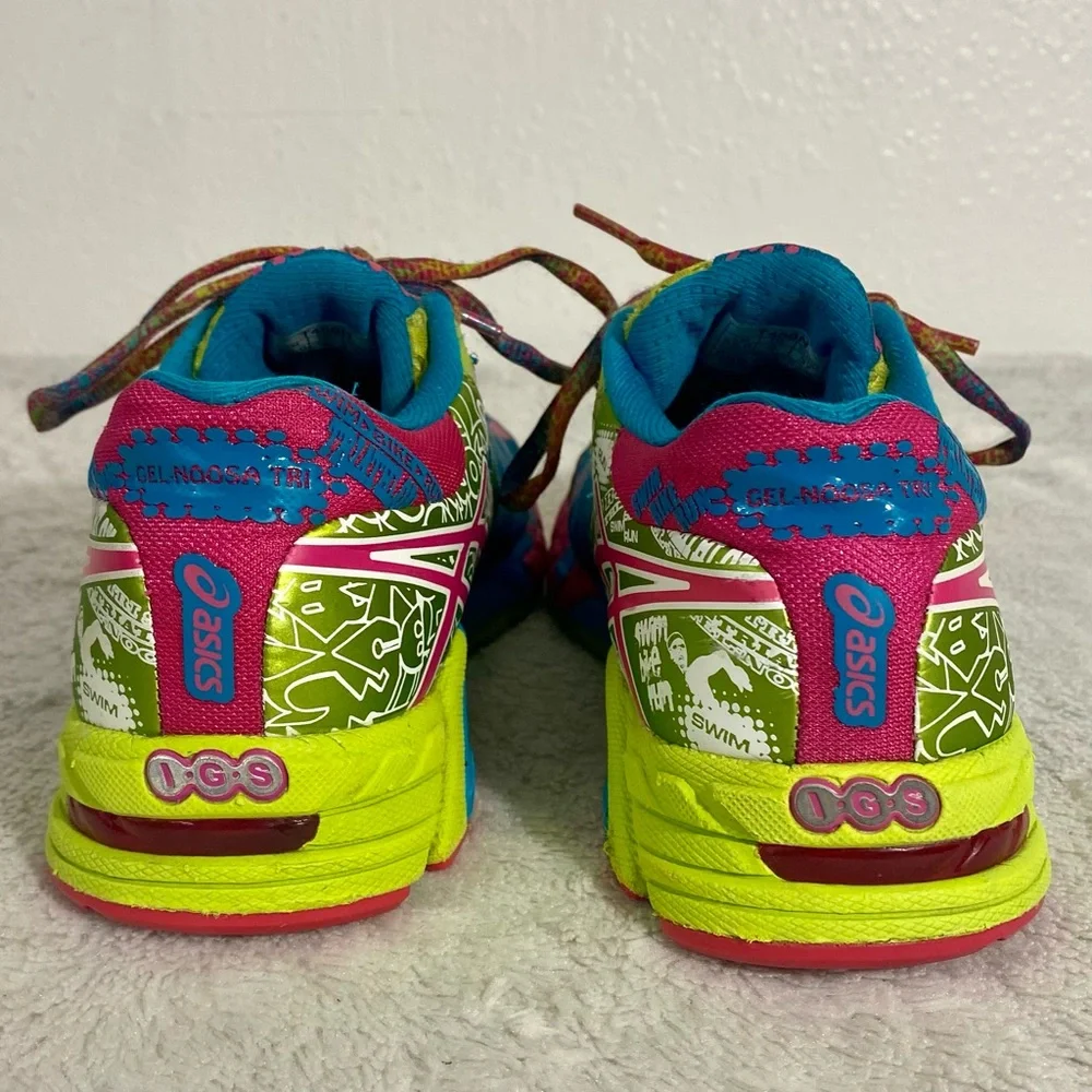 Asics Gel-Noosa Tri 9 Running Shoes Women’s Size 6 Capri Blue Raspberry Lime